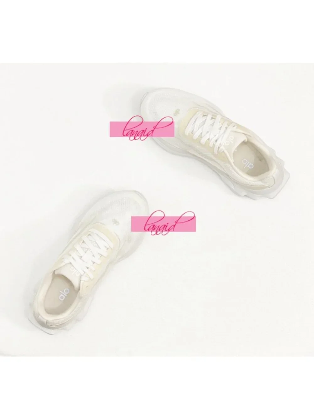 Alo Runner White Cream Athletic Active Running Exercise Outdoor Travel Workout 8 - Picture 12 of 16